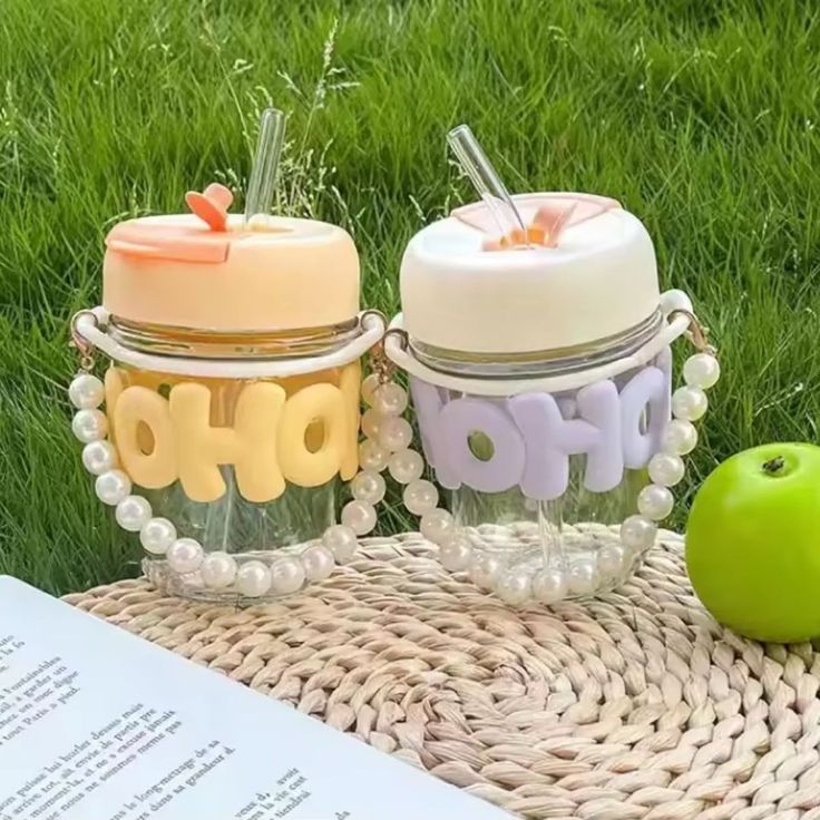 Girls Pearl Chain Portable glass